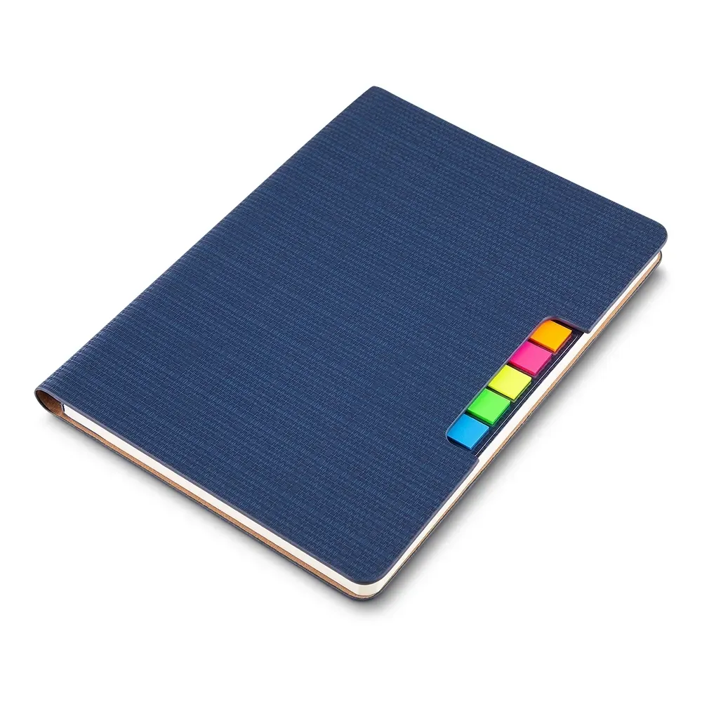 Caderno A5 com Autoadesivos personalizado azul