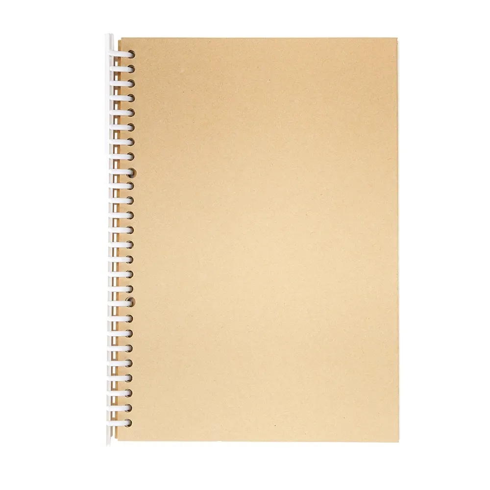 Caderno B5 Kraft com Espiral personalizado