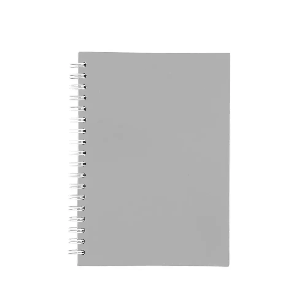 Caderno Capa Fosca com Wire-o personalizado cinza