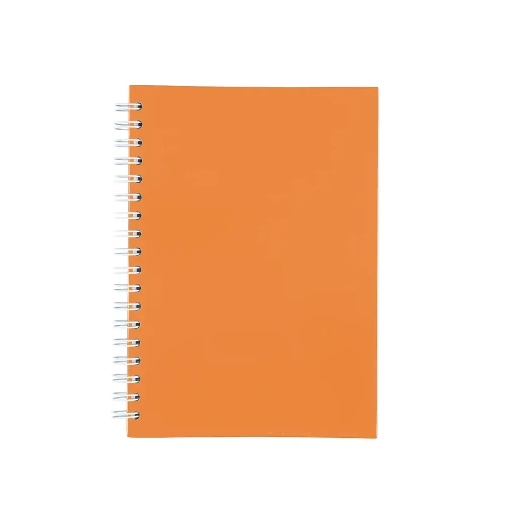 Caderno Capa Fosca com Wire-o personalizado laranja