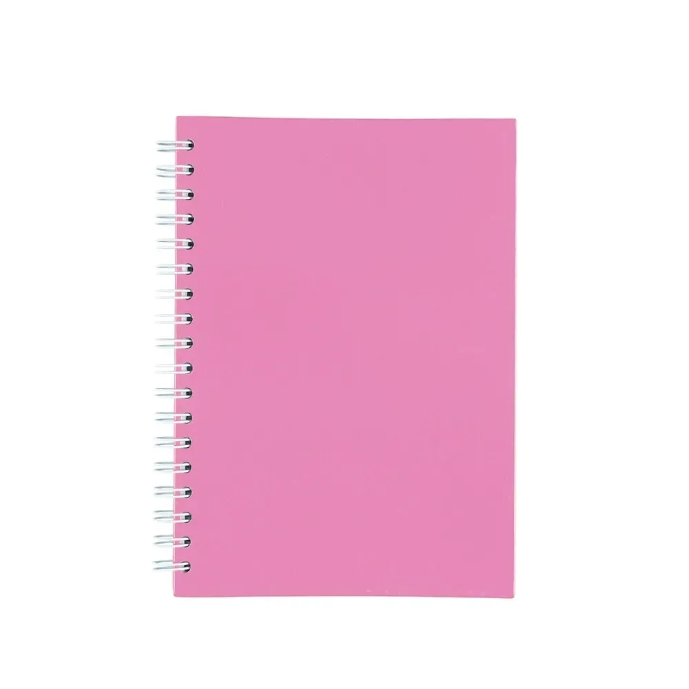 Caderno Capa Fosca com Wire-o personalizado rosa