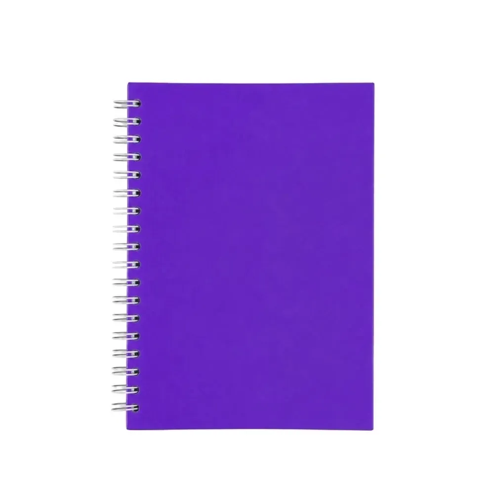 Caderno Capa Fosca com Wire-o personalizado roxo