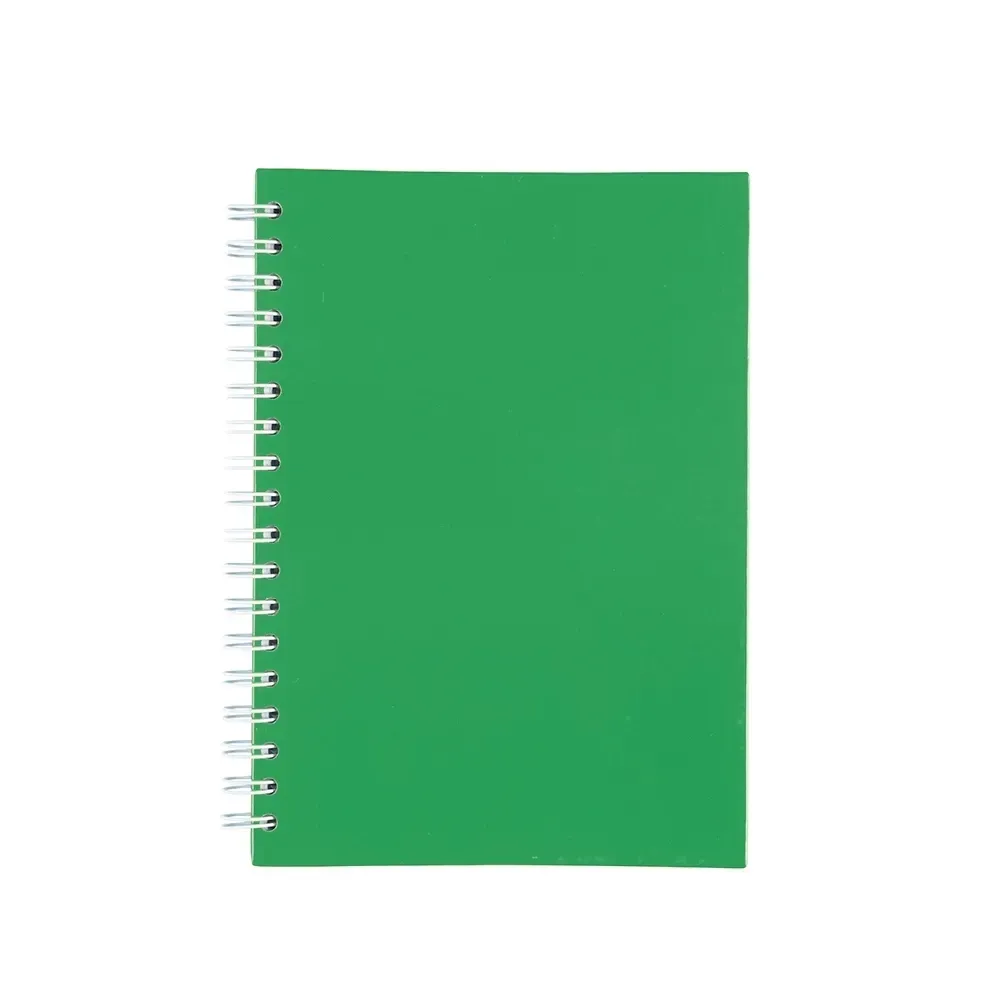 Caderno Capa Fosca com Wire-o personalizado verde