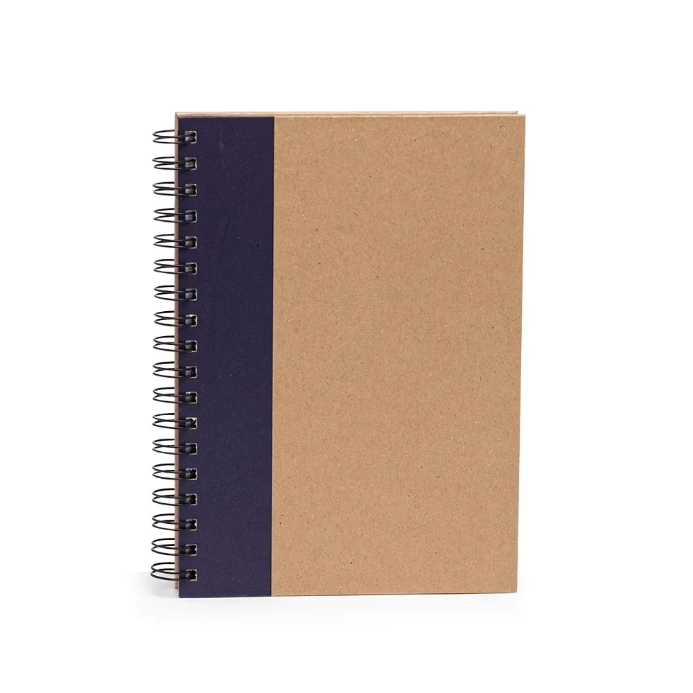 Caderno Capa Kraft 85 Folhas personalizado azul