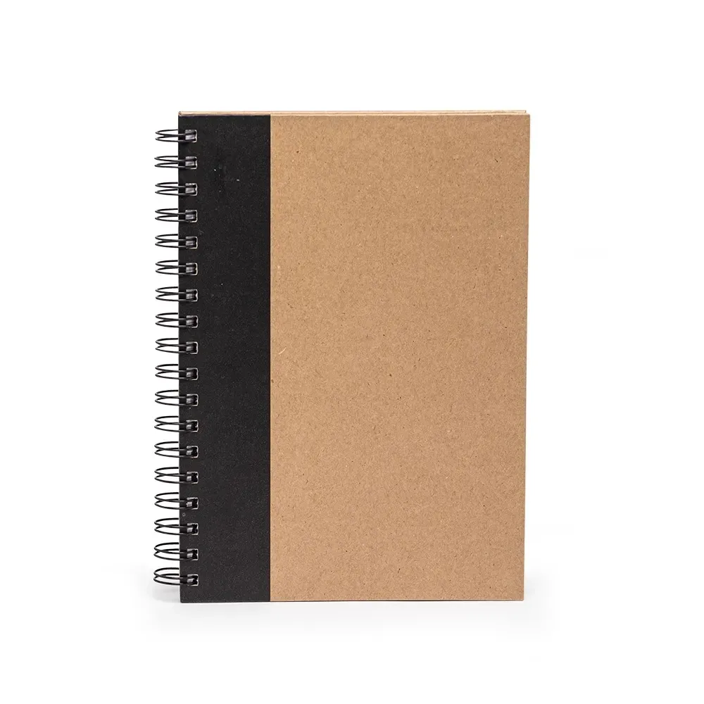 Caderno Capa Kraft 85 Folhas personalizado preto