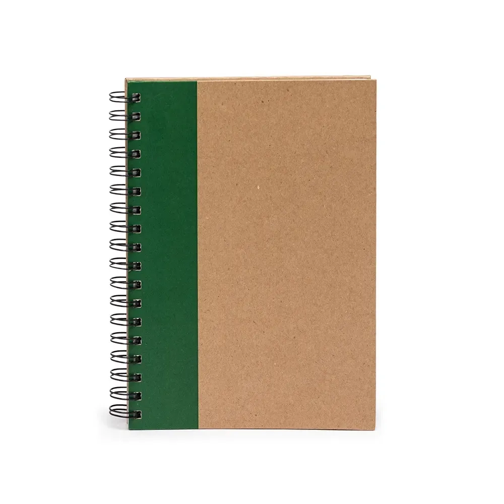 Caderno Capa Kraft 85 Folhas personalizado verde