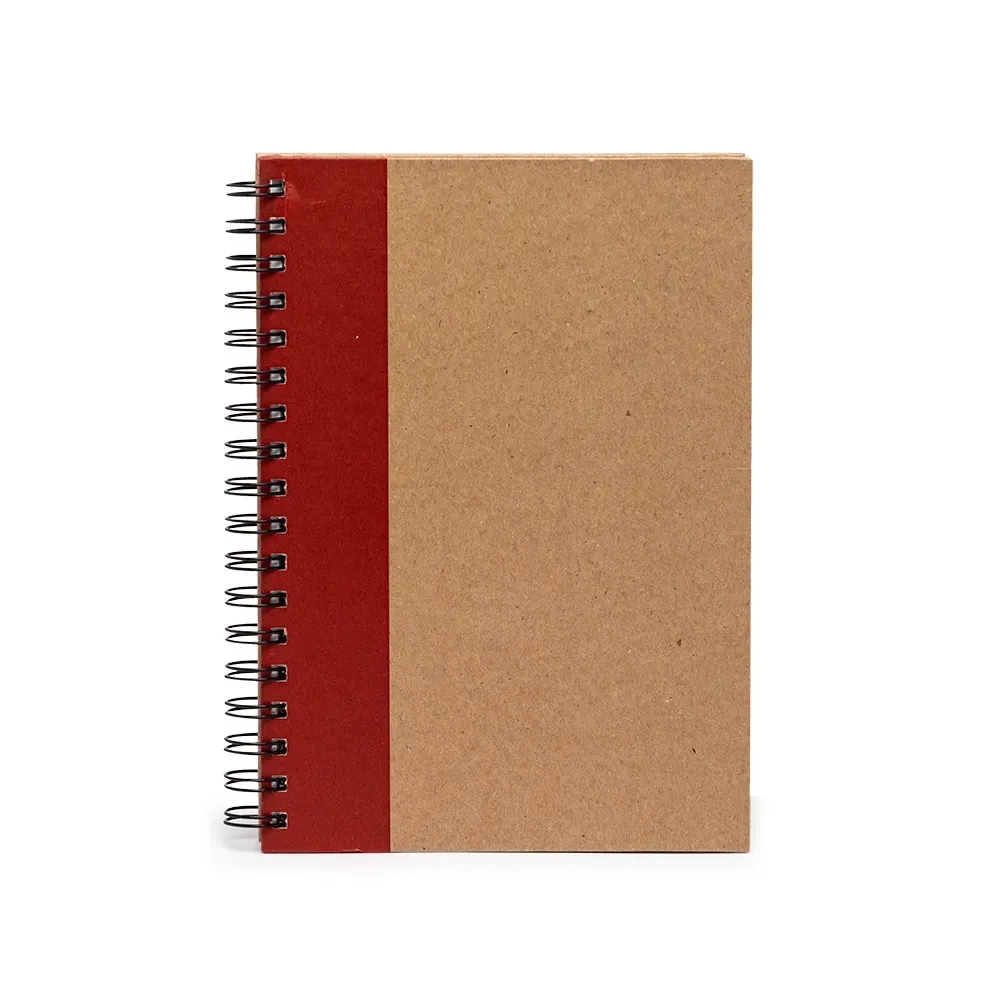Caderno Capa Kraft 85 Folhas personalizado vermelho