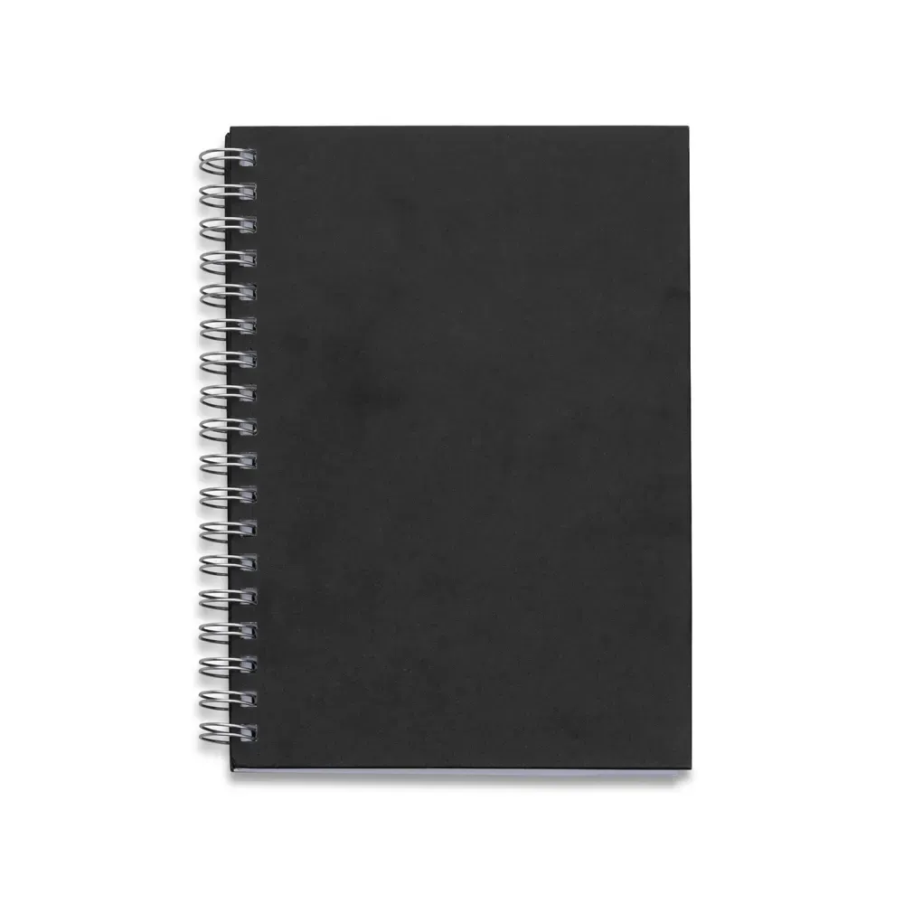 Caderno Capa Kraft 98 Folhas personalizado preto