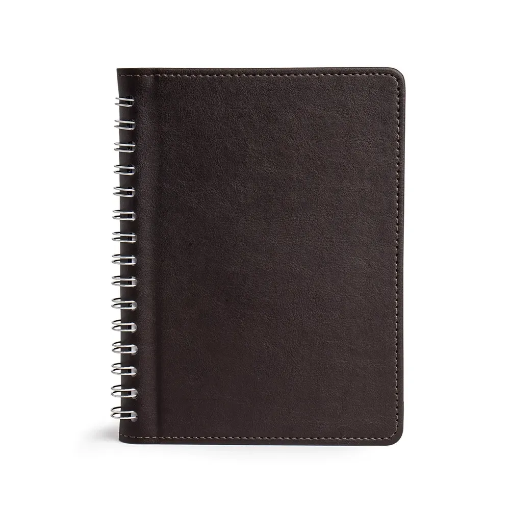 Caderno de Couro Sintético personalizado marrom