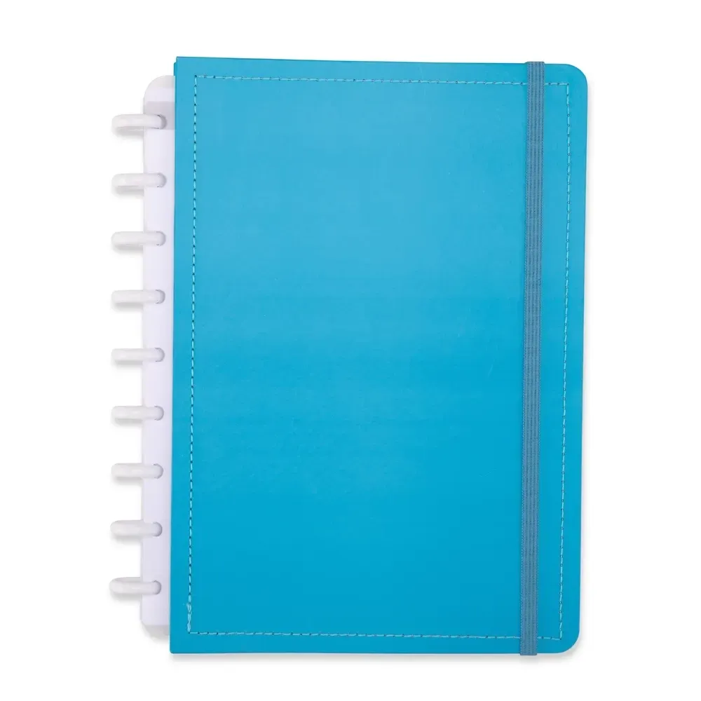 Caderno de Disco Couchê Grande personalizado azul