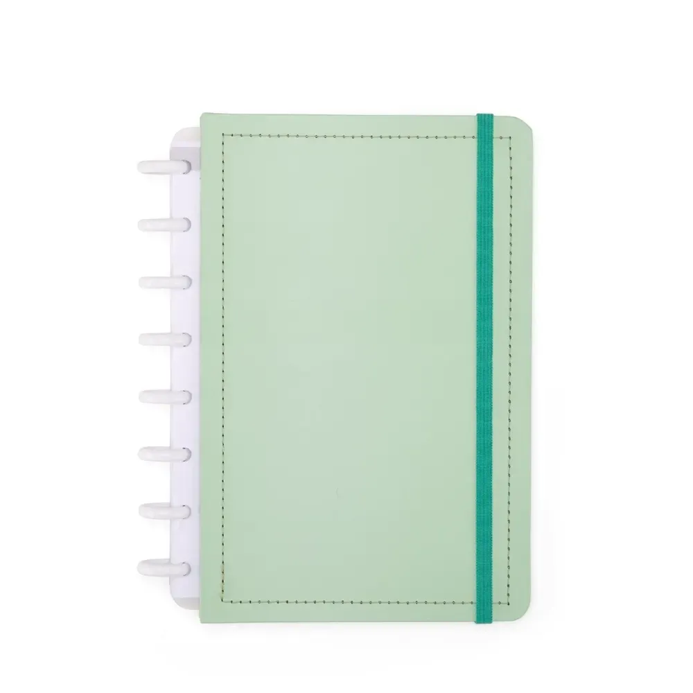 Caderno de Disco Couchê Pequeno personalizado verde