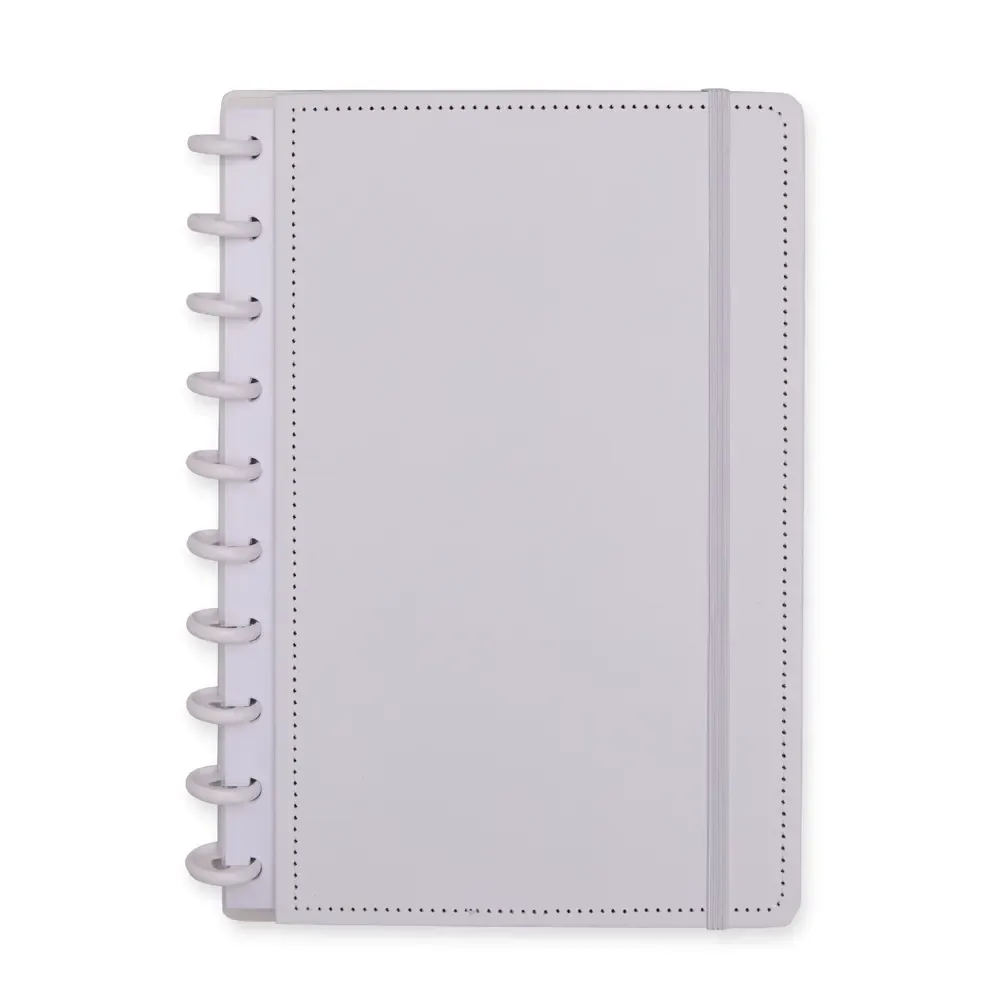 Caderno de Disco Papelão personalizado branco