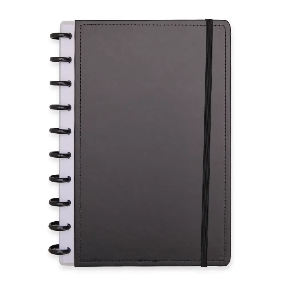 Caderno de Disco Papelão personalizado preto
