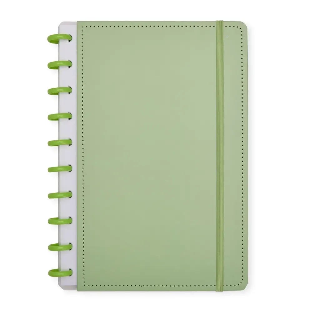 Caderno de Disco Papelão personalizado verde