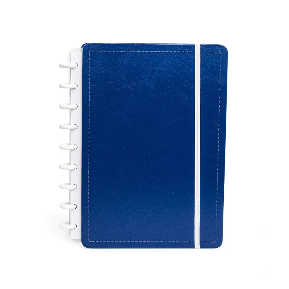 Caderno de Disco Percalux Grande personalizado azul