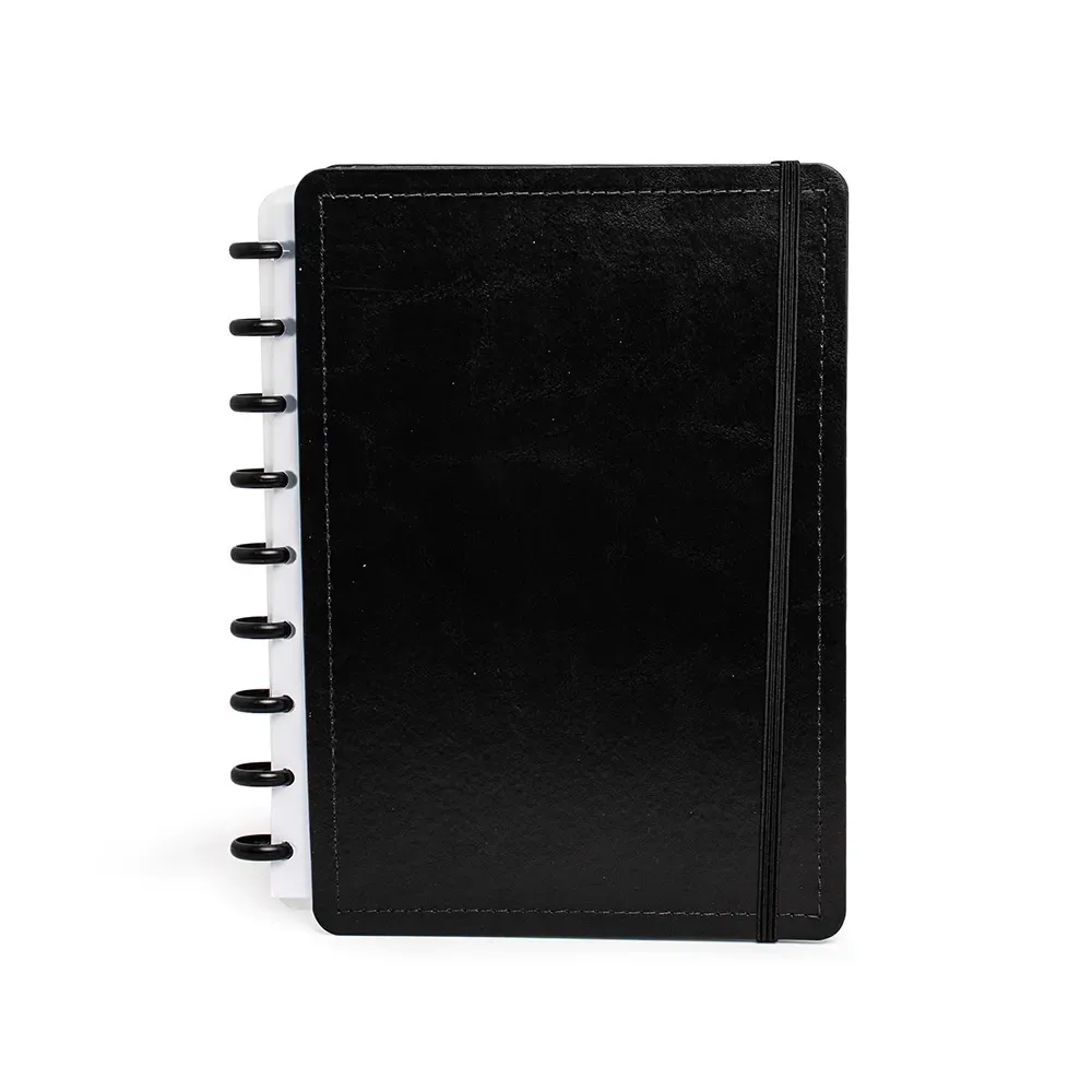 Caderno de Disco Percalux Grande personalizado preto