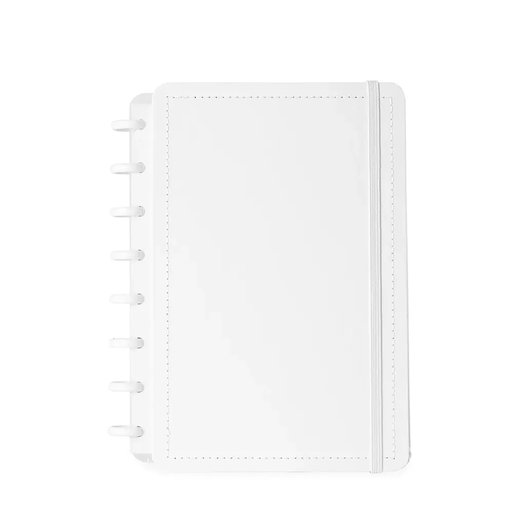 Caderno de Disco Percalux Médio personalizado branco