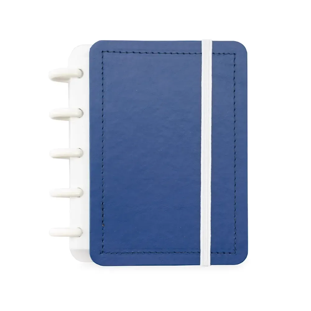 Caderno de Disco Percalux Mini personalizado azul
