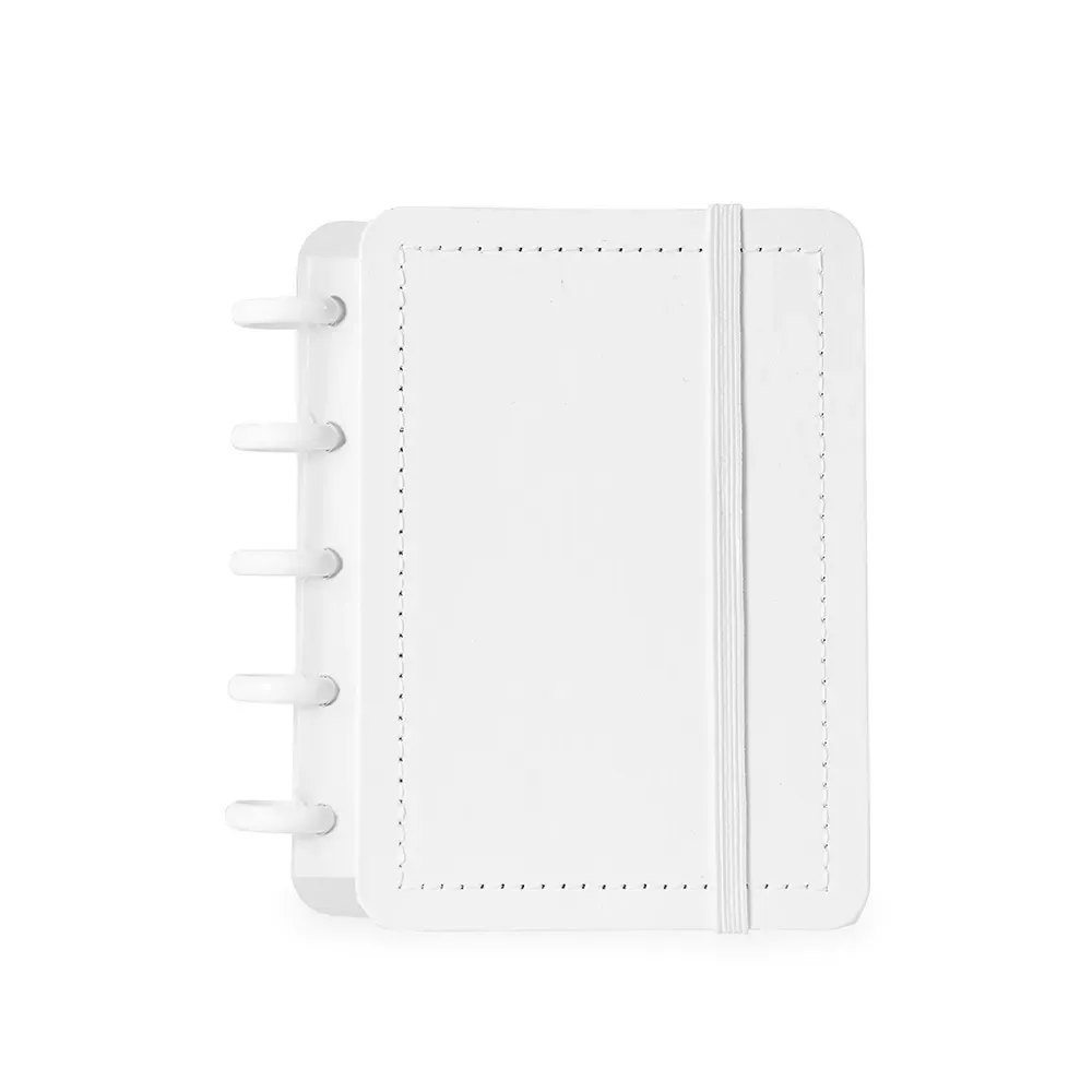 Caderno de Disco Percalux Mini personalizado branco