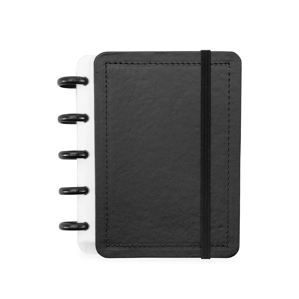 Caderno de Disco Percalux Mini personalizado preto