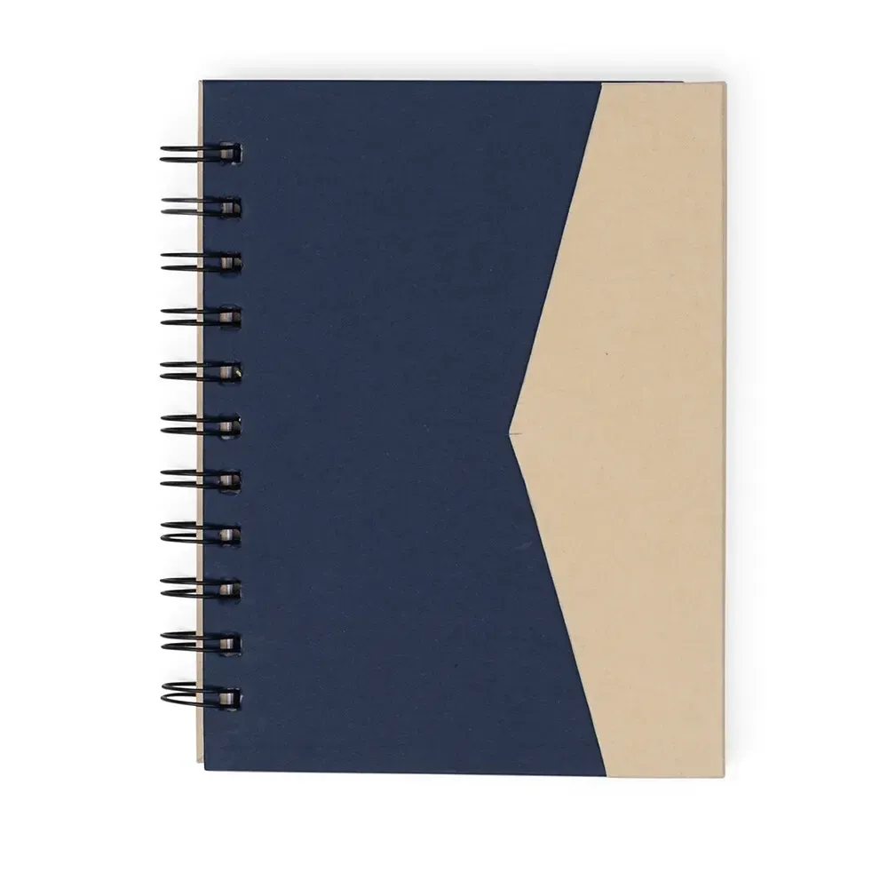 Caderno Ecológico com Autoadesivos personalizado azul