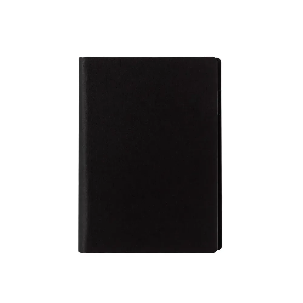 Caderno Fichário PU com Calculadora Solar personalizado preto