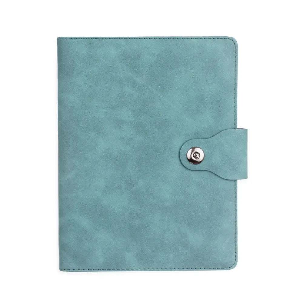 Caderno Fichário PU com Porta-Cartões personalizado verde