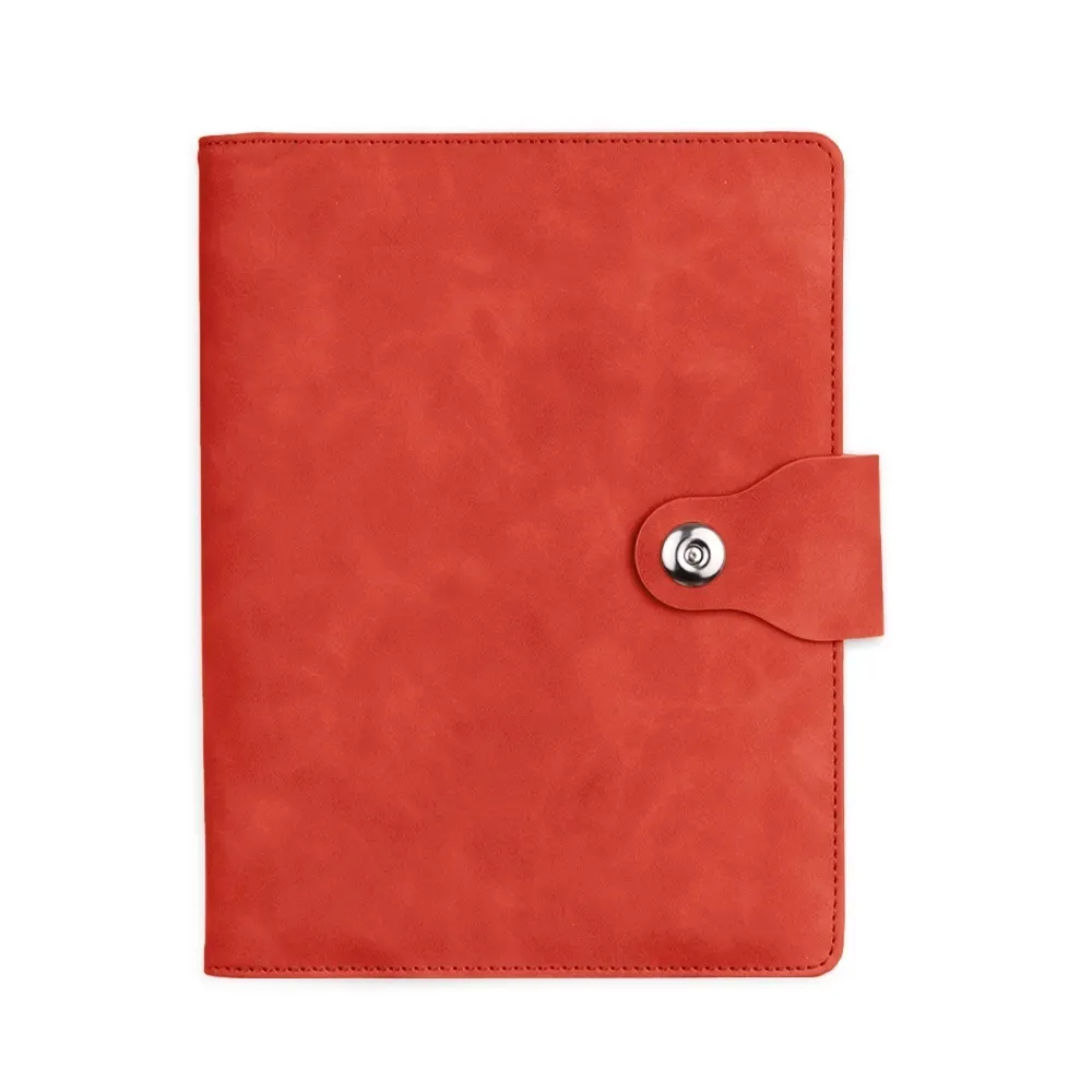 Caderno Fichário PU com Porta-Cartões personalizado vermelho