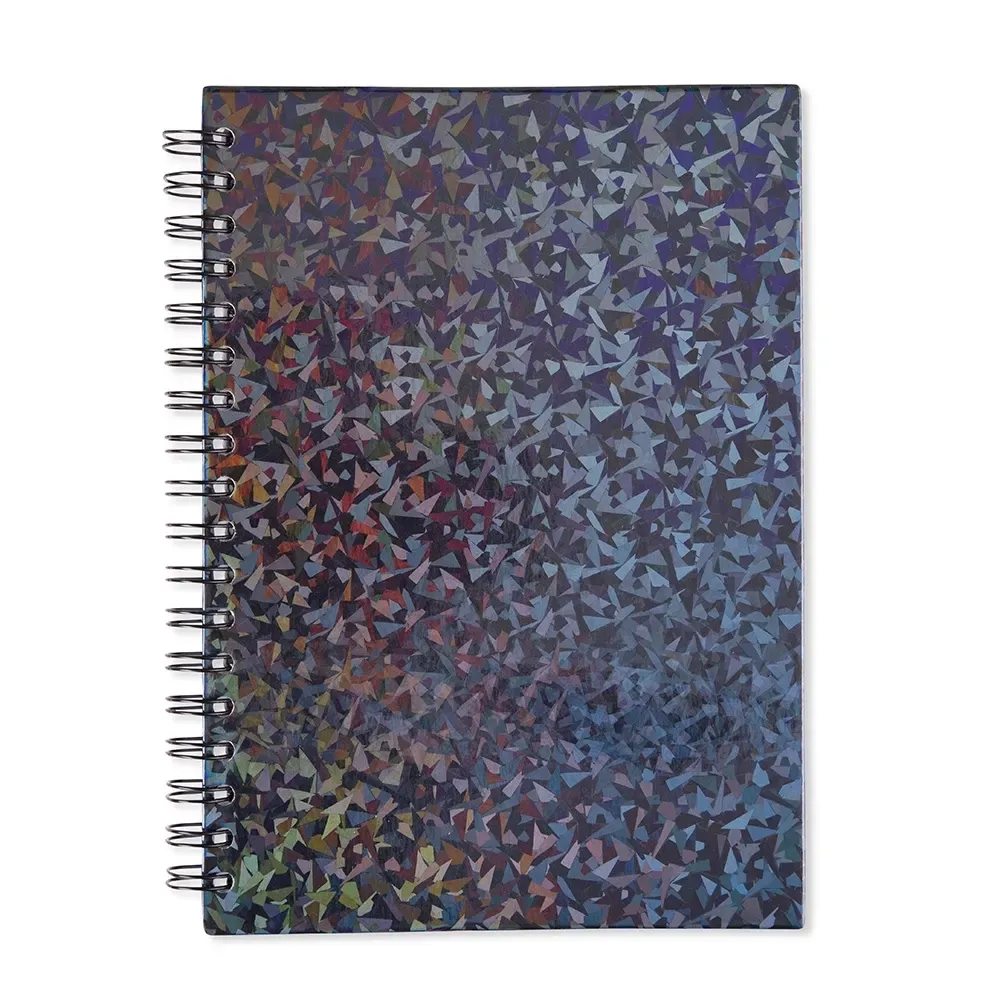 Caderno Holográfico 80 Folhas com Wire-o personalizado preto