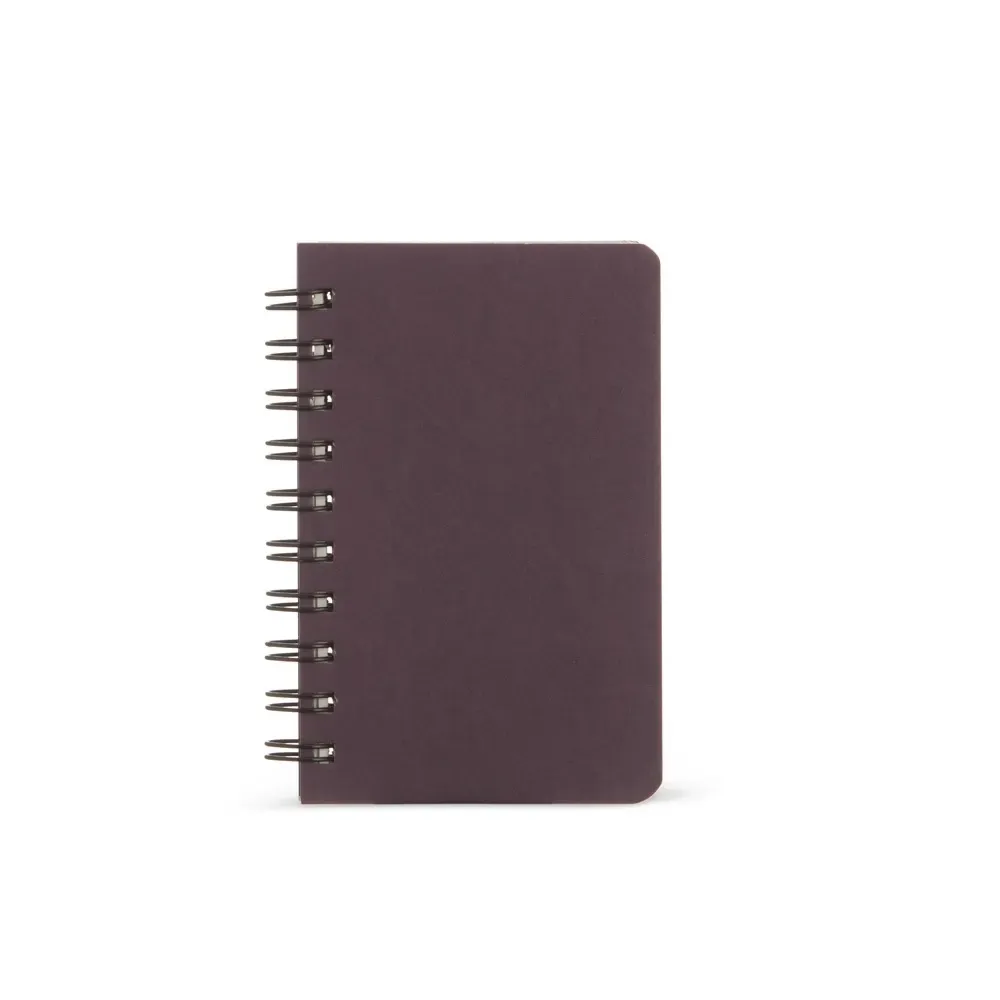 Caderno Kraft Mini Liso com Wire-o personalizado roxo