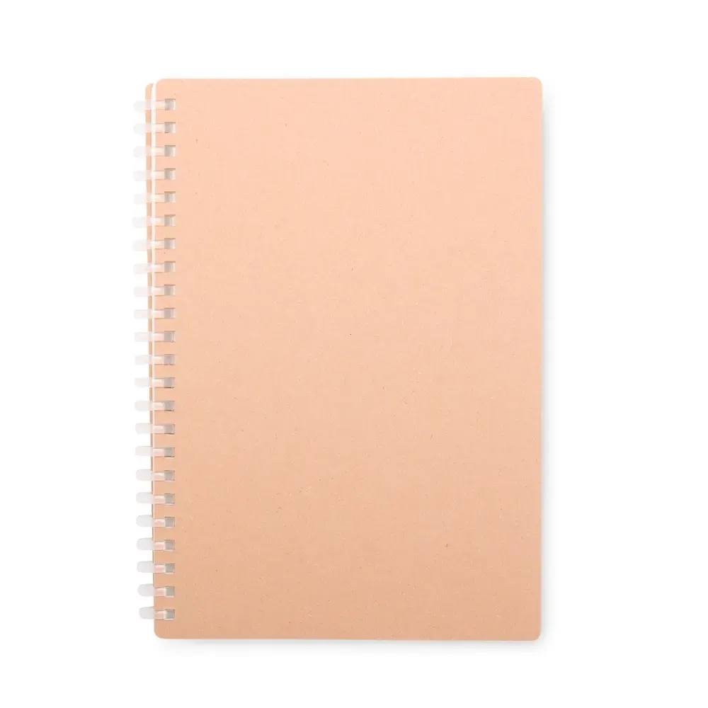 Caderno Kraft Pequeno com Espiral personalizado transparente