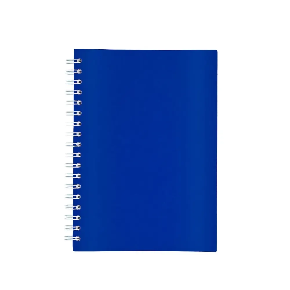 Caderno Laminado com Wire-o personalizado azul