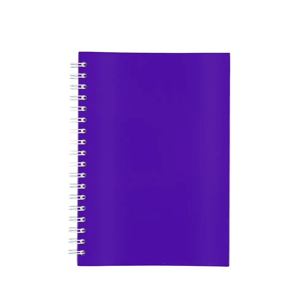Caderno Laminado com Wire-o personalizado roxo