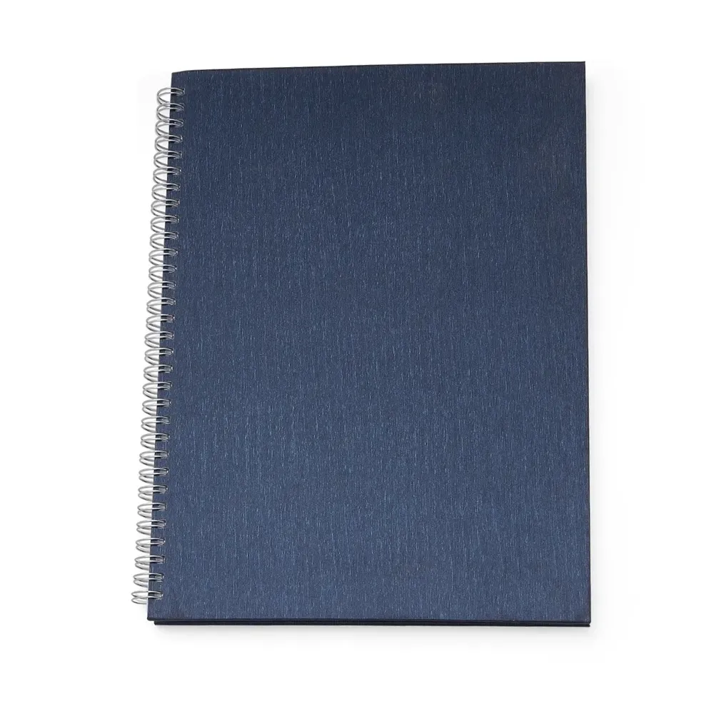 Caderno de Negócios Grande Percalux personalizado azul