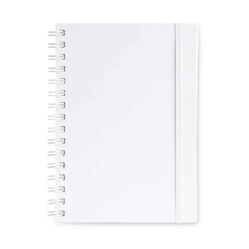 Caderno Planner com Elástico personalizado branco