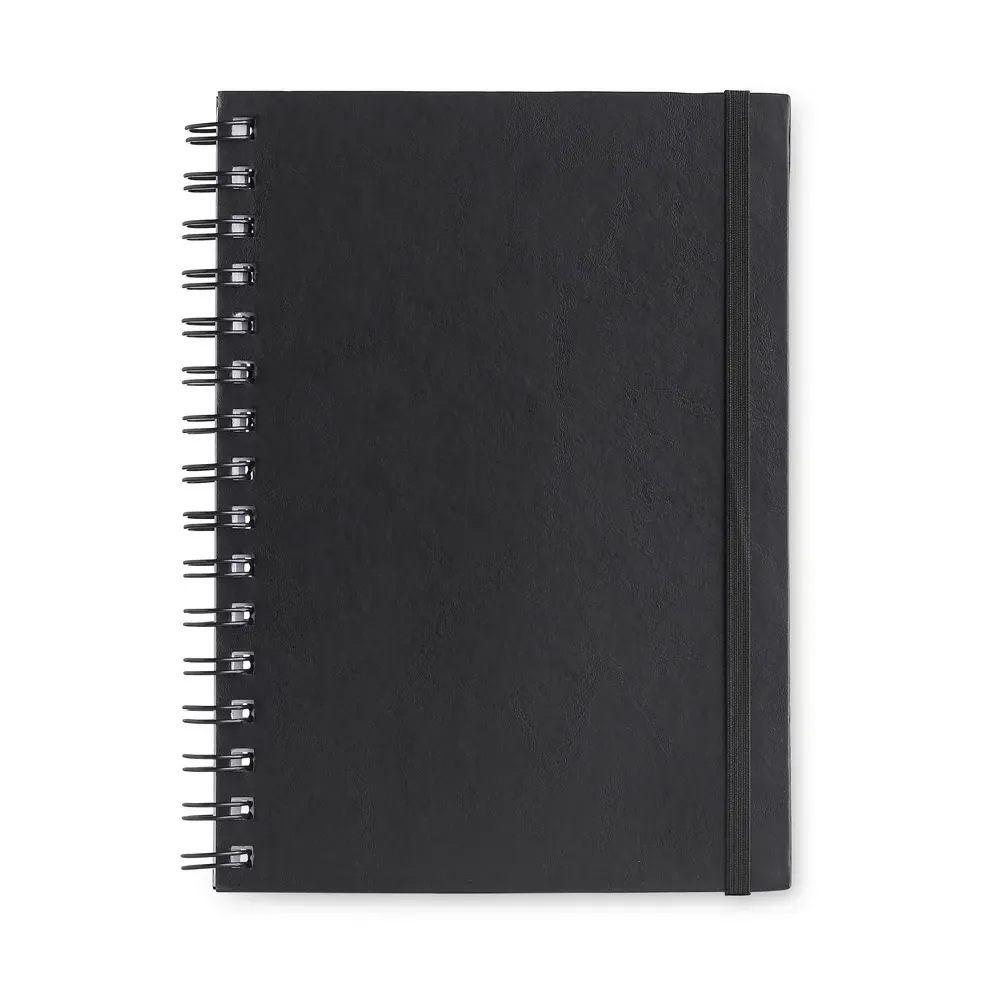 Caderno Planner com Elástico personalizado preto