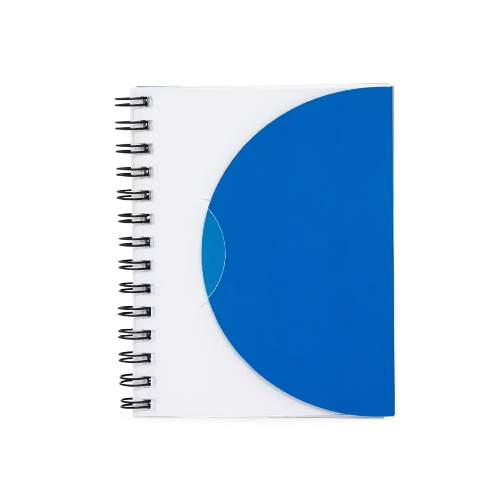 Caderno Plástico Envelope com Wire-o personalizado azul