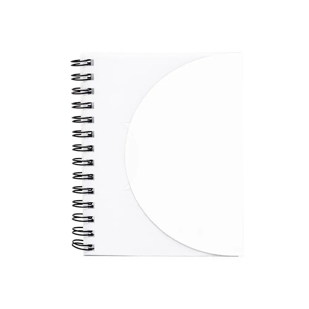 Caderno Plástico Envelope com Wire-o personalizado branco