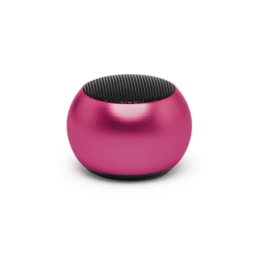 Mini Caixa de Som Bluetooth TWS em Inox, cor pink