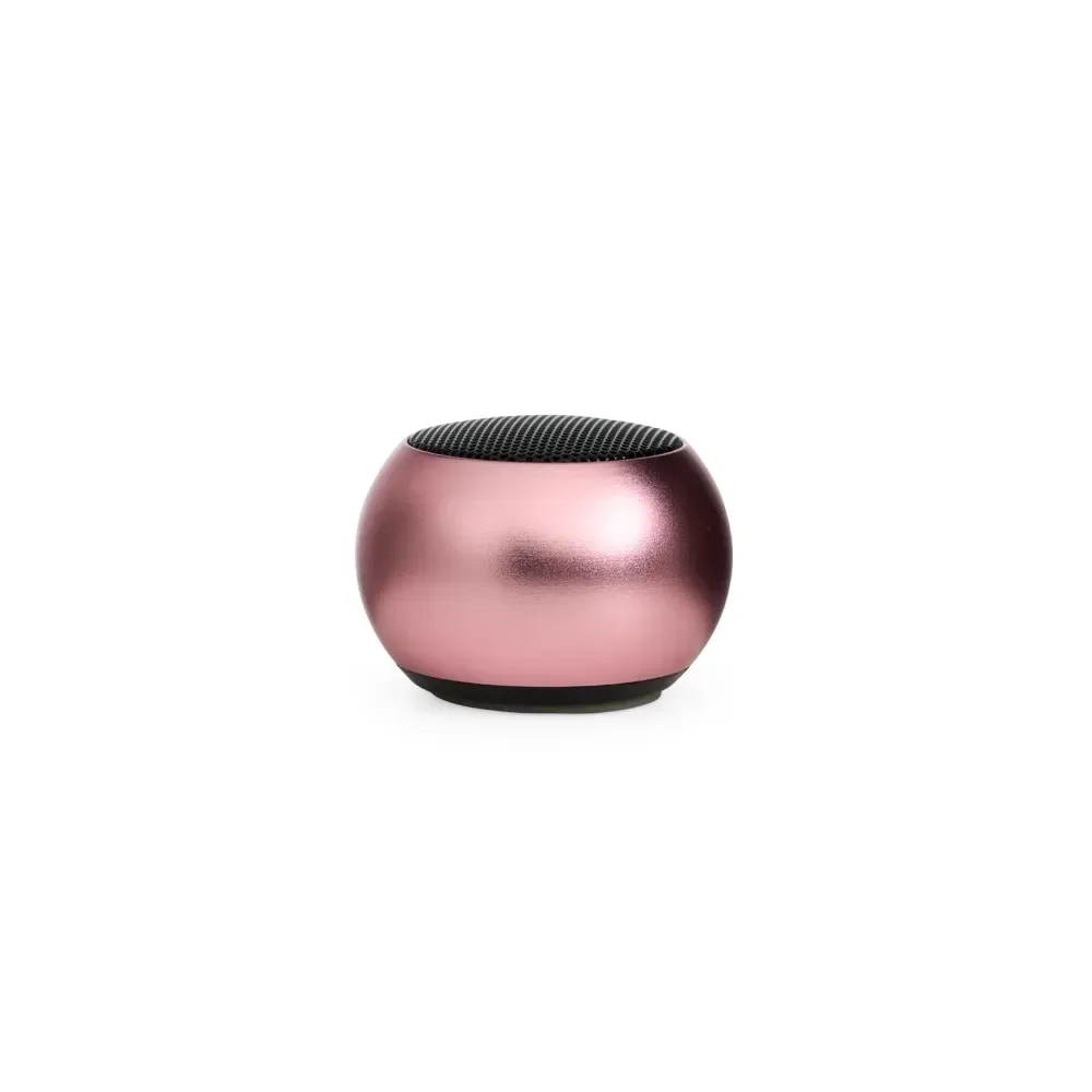 Mini Caixa de Som Bluetooth TWS em Inox, cor rosa