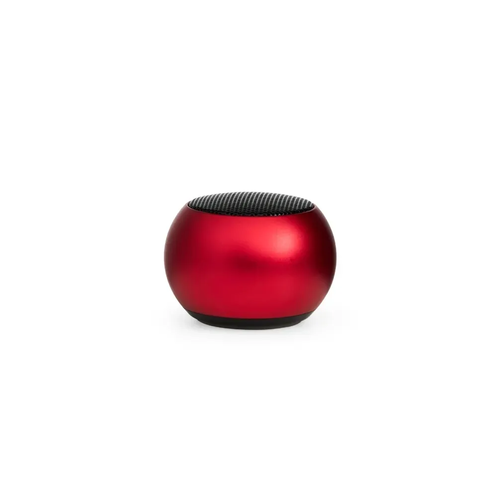 Mini Caixa de Som Bluetooth TWS em Inox, cor vermelha