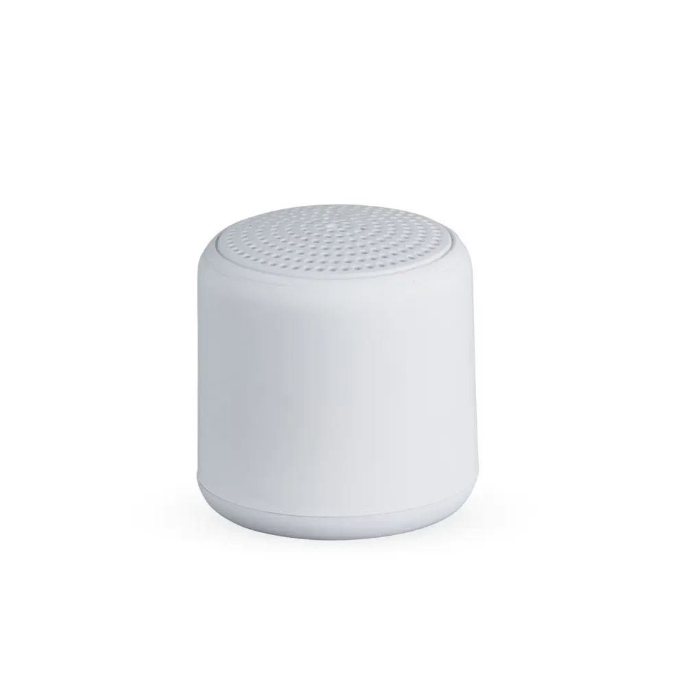 Mini Caixa de Som Bluetooth TWS com Cordão de Nylon, cor branca