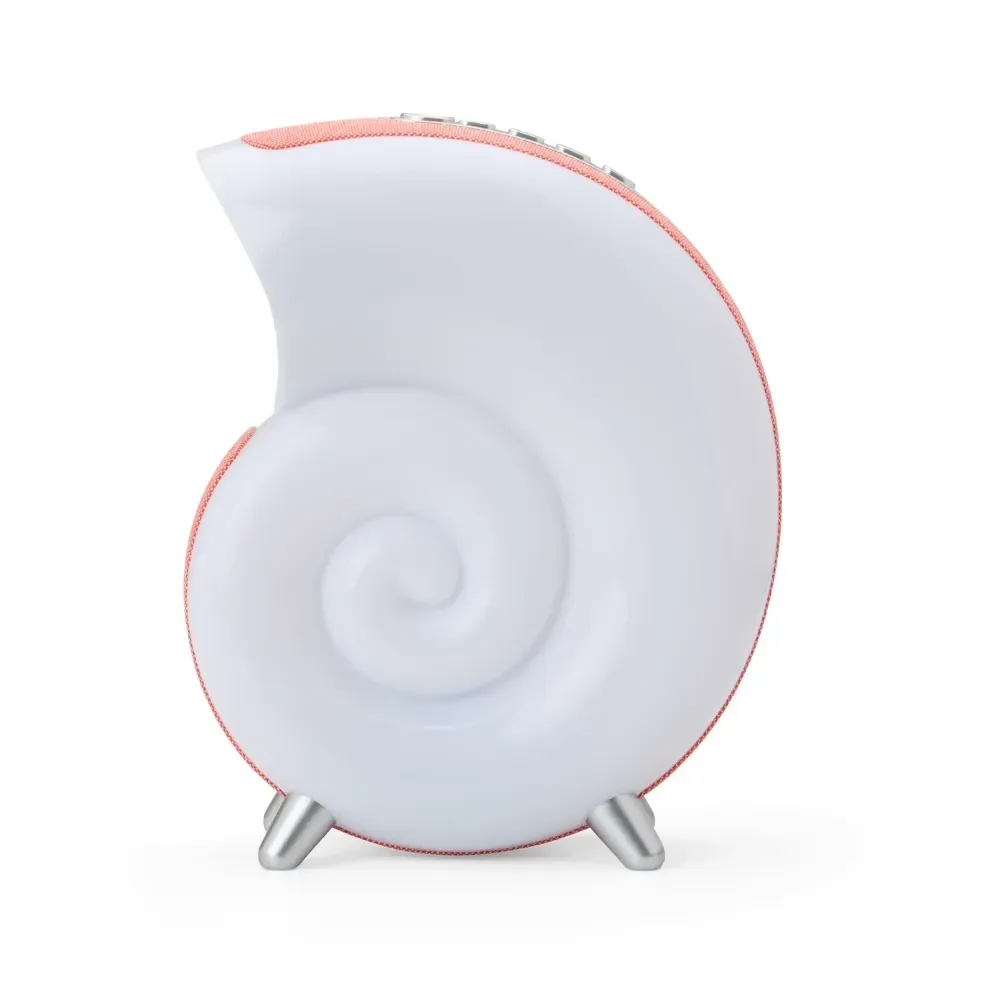 Caixa de Som Multimídia TWS com Luminária RGB em Formato de Concha, cor laranja