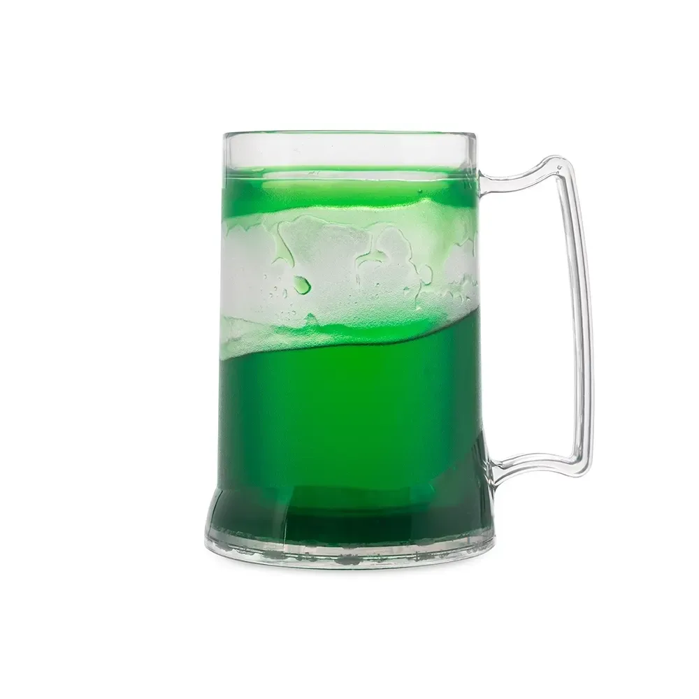 Caneca acrílica 400ml gel térmico verde personalizada