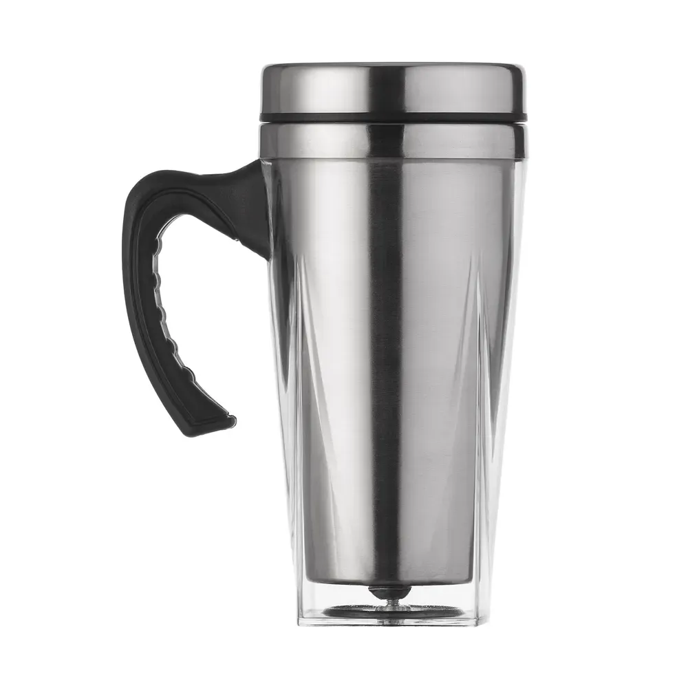 Caneca acrílica 450ml fundo quadrangular transparente personalizada