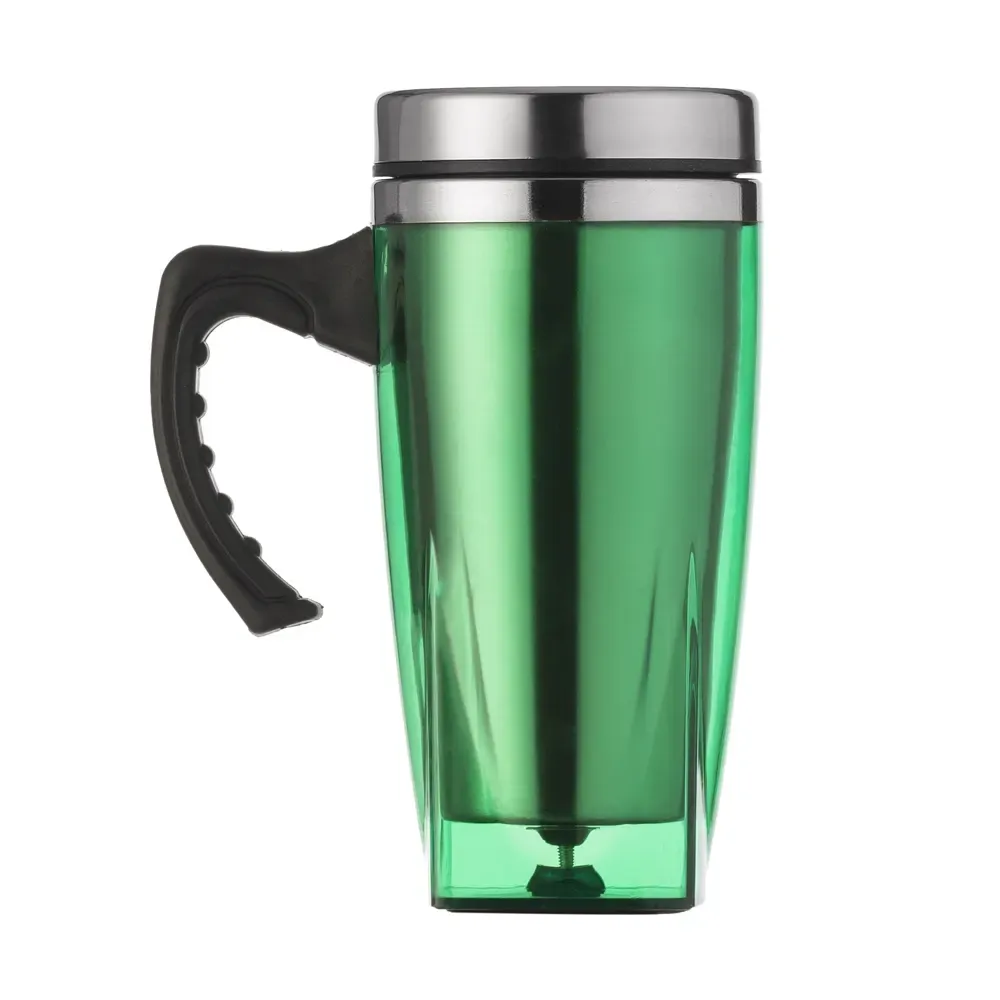 Caneca acrílica 450ml fundo quadrangular verde personalizada