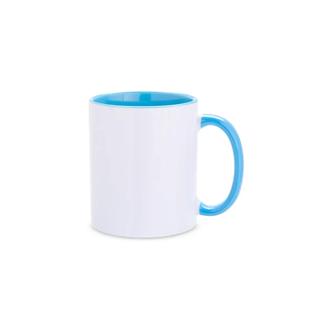 Caneca cerâmica 330ml azul claro personalizada