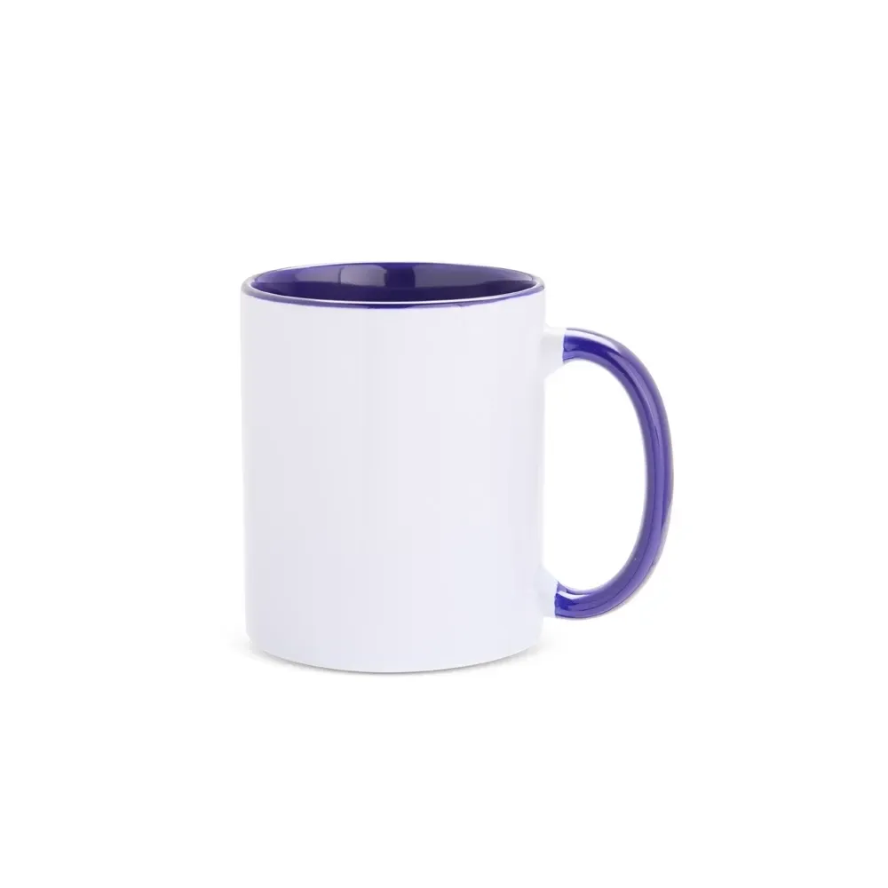Caneca cerâmica 330ml azul escuro personalizada