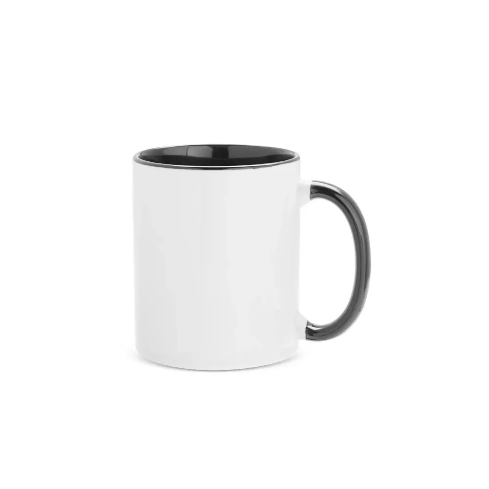 Caneca cerâmica 330ml preta personalizada