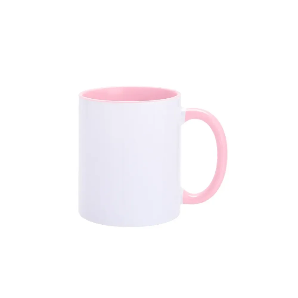 Caneca cerâmica 330ml rosa personalizada